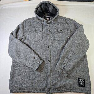 Ecko Unltd Men's Gray Buffed Up Sherpa Lined Jacket Hoodie Coat Size 3XL XXL